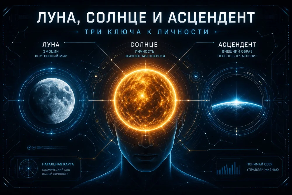 Луна, Солнце и Асцендент: три ключа к личности